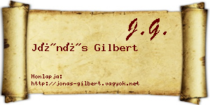 Jónás Gilbert névjegykártya